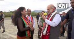 Amit Shah arrives in Mizoram's Aizawl, to lay foundation stone of various projects worth Rs 2,415 cr